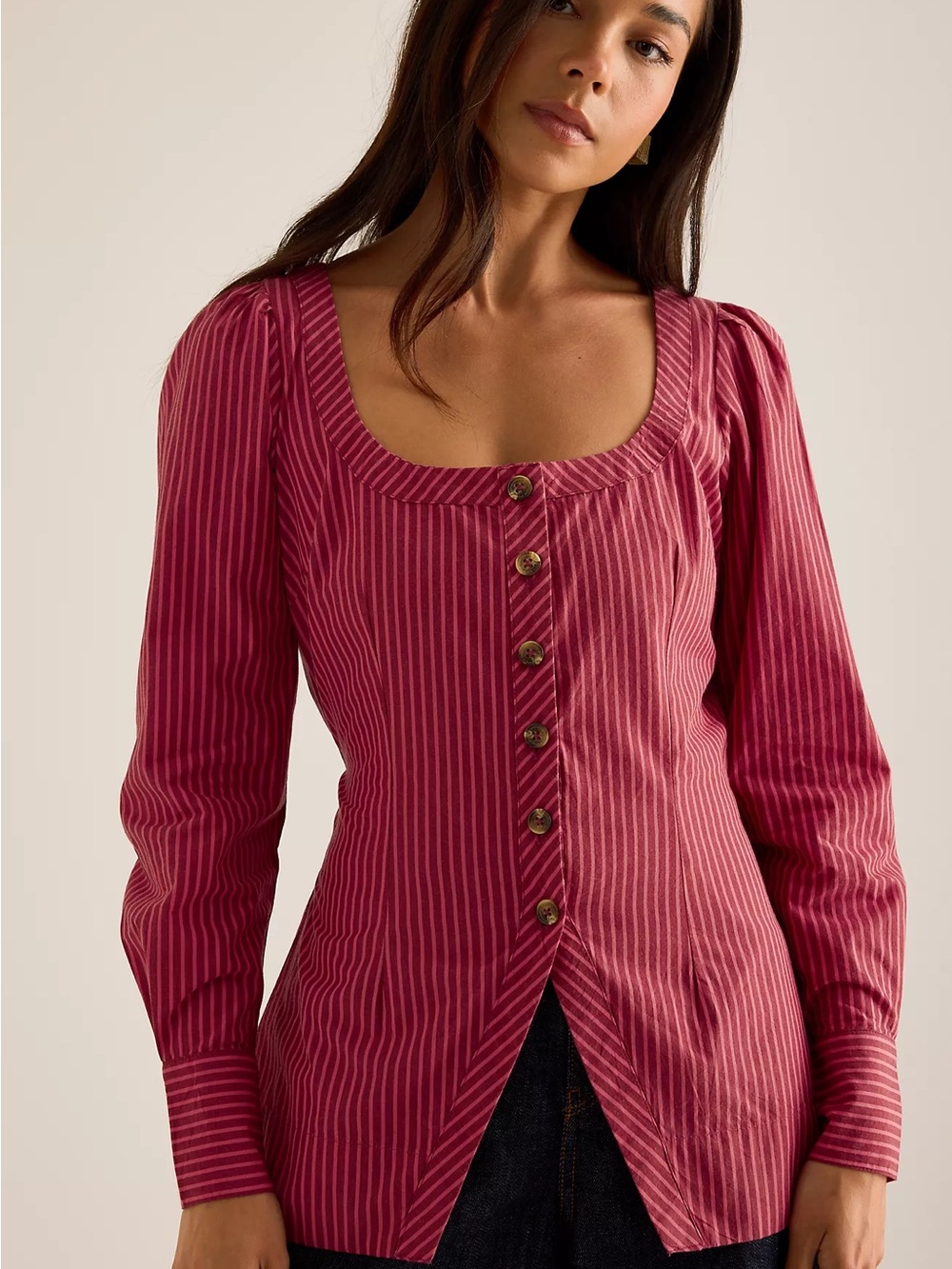 NWT Damson Madder clare square blouse